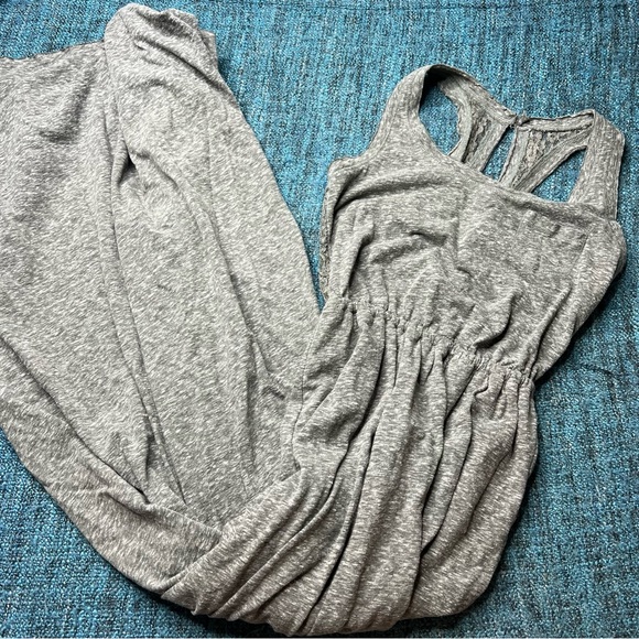 Hollister Jersey Knit Maxi Dress with Open Back Lace in Gray - Picture 2 of 5